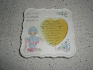 Precious Moments YOU'RE THE SWEETEST GRANDMA picture frame 1993 Enesco - Picture 1 of 10