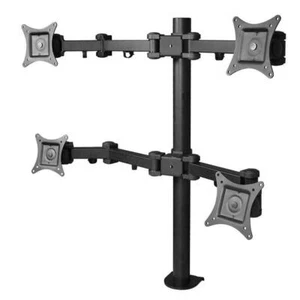 SIIG CE-MT0S12-S1 Articulating Quad Monitor Desk Mount - 13" to 27" - Picture 1 of 7