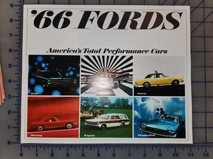 1966 Ford Brochure Original Full Line Mustang Thunderbird Fairlane - Foto 1 di 9