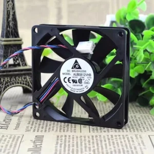 Delta AFB0812VHB 8015 DC12V 0.30A 3-Pin Dual Ball Cooling Fan - Picture 1 of 2