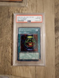 Yu-Gi-Oh PSA 10 Pot Of Greed SRL EUROPEAN - Picture 1 of 1