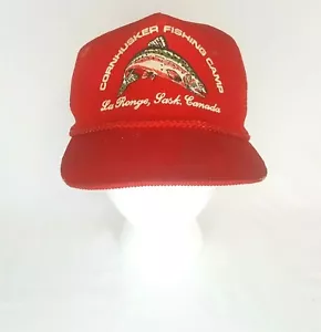 Vintage Cornhusker Angeln Camp Trucker Snapback rot LaRonge, Sask Kanada - Bild 1 von 6
