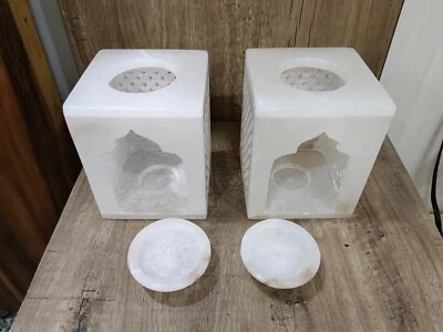 Juego de 2 Lámpara/lámpara de perfume de aroma de alabastro artesanal", "lámpara de efusión, Foto 1 de 4