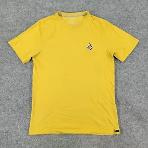 Volcom Shirt Men's Small Yellow Logo Graphic Tee Short Sleeve Crew Neck Adult S - Picture 1 of 13