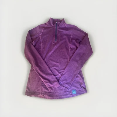 REI кооператив 1/4 молнии насмешливый шеи основание слой рубашка женщин XS бордовый длинным рукавом - Изображение 1 из 4