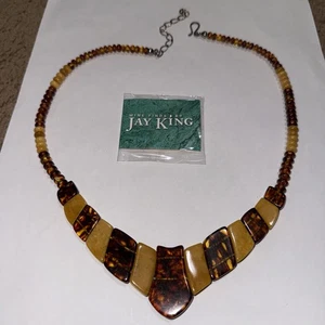 Jay King Cleopatra-style multicolored Baltic amber necklace. - Picture 1 of 4