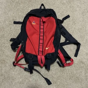 Vintage Nike ACG Rucksack 90s/Y2K Karat 40 Rot Schwarz Schöner Zustand Selten OG - Bild 1 von 13