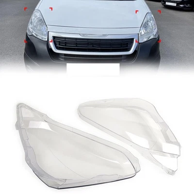 Headlight Lens Housing Headlamp Mask For Peugeot Partner 2015-2018 Pair - Image 1 of 4