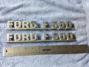 PAIR OF 1953 1954 FORD F-500 HOOD EMBLEM - Picture 1 of 2