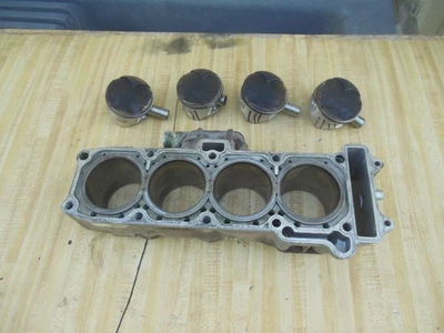 96-03 KAWASAKI NINJA ZX7R ZX750 ENGINE MOTOR CYLINDER JUG BLOCK W/ PISTONS - Image 1 of 4
