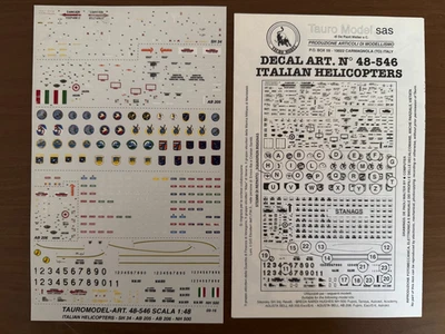 TAURO MODEL TM48/546 INSEGNE ELICOTTERI ITALIANI SCALA 1:48 - Immagine 1 di 2