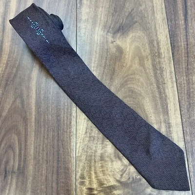 Corbata delgada vintage años 60 marrón castaño MCM Madmen ULTRA edad atómica 55"X2" Foto 1 de 4