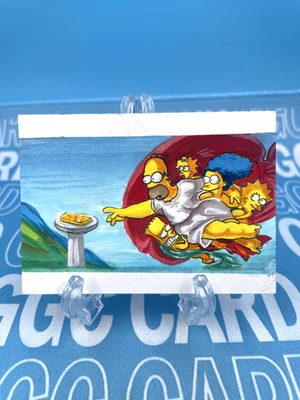 GGC Studio The Simpsons & Creazione di Adamo Artist Auto Sketch Card 1/1 #S - Image 1 of 2
