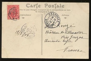 Channel Is France mails MOBILE BOX Boite Mobile Granville octagonal 1906 PPC - Picture 1 of 1