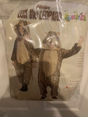 Nuevo Disfraz Lon El Leopardo Divertido Niño Talla M 8-10 Traje con Capucha Cola Adjunta Foto 1 de 4