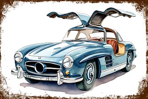 Retro Blechschild AUTO CAR PKW 30 x 20 cm Metallschild Vintage Nostalgie (2217) - Bild 1 von 5