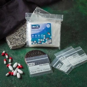 Pill Pouch Bag Zippered Pill Organizer Reusable Medicine Pack of 100pc X 5 piece - Picture 1 of 4