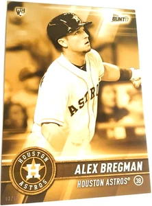 2017 Topps Bunt physische Karte Alex Bregman RC #4 JUMBO 5X7 GOLD 2/10! TRIKOT #2! - Bild 1 von 2