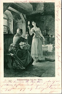 Postal de colección de cuento de hadas Blancanieves y la anciana B185 - Imagen 1 de 2