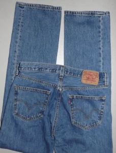 LEVIS RED TAG 501 BUTTON FLY 100% COTTON DENIM JEANS MENS 33 X 34 T469 - Picture 1 of 3