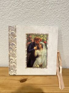 VTG 90's Victorian style wedding book photo album Akmon unused floral keepsake