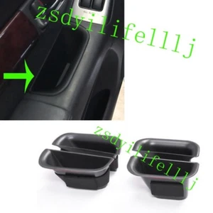 4 piezas reposabrazos puerta izquierda derecha Toyota Prado 2003-2009 caja de almacenamiento ABS negro - Imagen 1 de 1