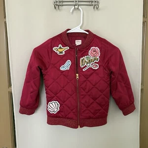 Disney Girls XS Dark Red Tutu Couture Quilted Jacket - Picture 1 of 4