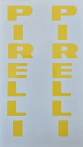 Pirelli 2x Aufkleber Oracal 651 glänzend gelb 150 mm x 30 mm Mototbike Auto Aufkleber - Bild 1 von 2
