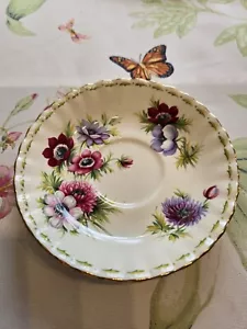 ROYAL ALBERT BONE CHINA ENGLAND BLUME DES MONATS SERIE ANEMONEN UNTERTASSE - Bild 1 von 7