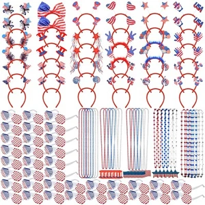 108 Pcs 4th of July Accessories Patriotic Party Favors Supplies 36 Patriotic ... - Picture 1 of 6