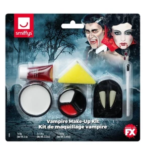 NEW Smiffys Make-Up FX, Vampire Kit Facepaint, Fangs, Blood Tube Halloween - Picture 1 of 2