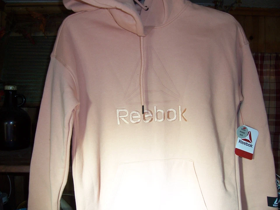 Reebok Women's Athletic Hoodie Size XS Orange Long Sleeve Sweatshirt