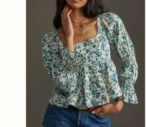 Pilcro Long-Sleeve Babydoll Top. Floral Print NEW NWT size Small - Picture 1 of 5