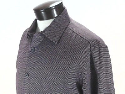 Camisa de vestir TASSO ELBA abotonada puerto roja cuadrados geométricos para hombre L $59,50 nueva sin etiquetas Foto 1 de 4