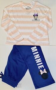 Disney Minnie Mouse Girl’s Hybrid Graphic Tee, Jogger Pant Activewear Set, 10-12
