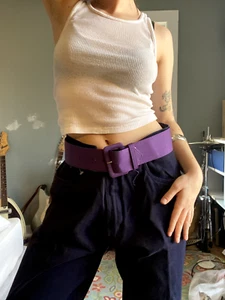 Vintage 70s Green and Purple Astor Belts made in germany - Picture 1 of 6