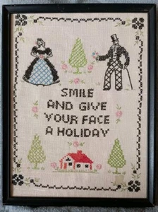 Beautiful Vintage Finished Framed Needlepoint Cross Stitch - Picture 1 of 6