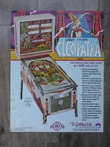 Cleopatra Flipper EM Maschinenflyer / Gottlieb Originalbroschüre - Bild 1 von 2