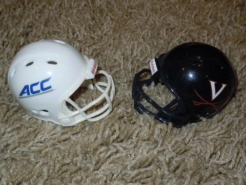 VIRGINIA CAVALIERS & ACC Mini Helmet Lot Vtg Riddell SPEED Pocket Pro Size NCAA Cover