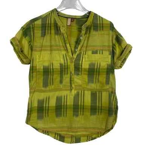 PILCRO Anthropologie Hannah Surf kariertes Popover-Gewebtes Top Gr. Small - Bild 1 von 9