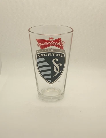 Sporting KC Kansas City Budweiser Beer Glass Cup Pint MLS Kansas City Soccer Cover