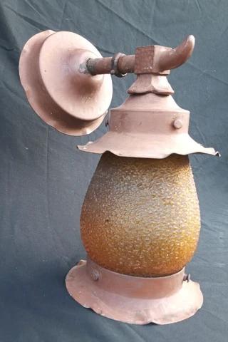 Vtg Spanish Arts Crafts Monterey California Revival Exterior Wall Sconce Copper Cover