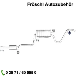 für Hyundai i30 1,4 GD Mitteltopf Endtopf Schalldämpfer Auspuff mit Anbausatz z* - Bild 1 von 1