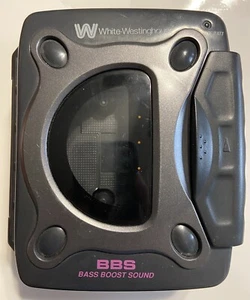 Reproductor de casete estéreo personal Westinghouse blanco WYCS-1402 negro probado funciona - Imagen 1 de 4