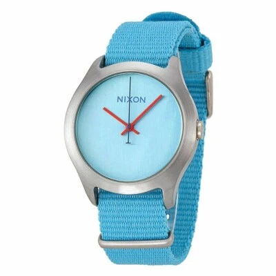 Reloj Nixon The Mod para mujer 38 mm azul claro correa de nailon inoxidable A348606 Foto 1 de 4