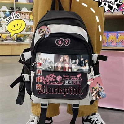 BLACKPINK Backpack Schoolbag Student Casual Shoulders Bag Kids Birthday Present - Image 1 of 4