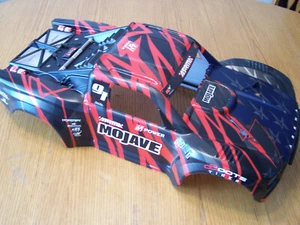 Arrma Mojave 6s BLX Desert Truck Red Black Factory Painted Body 4 Clip Retainers - Picture 1 of 7