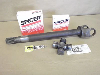 Dodge W200 W250 Dana 44 Inner Axle Shaft With New Spicer U Joint RH Short Side - Image 1 of 4