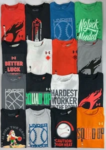 Boy's Youth Under Armour Heat Gear Loose Cotton/Polyester T-Shirt - Picture 1 of 19