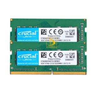 8GB Crucial 2X 4GB PC4-17000S DDR4 2133MHz Laptop Sodimm Memory CT4G4SFS8213 @25 - Picture 1 of 9